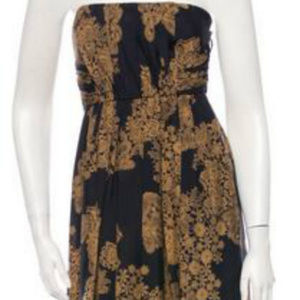 Tibi Black Normandy Silk Chiffon Structured Dress